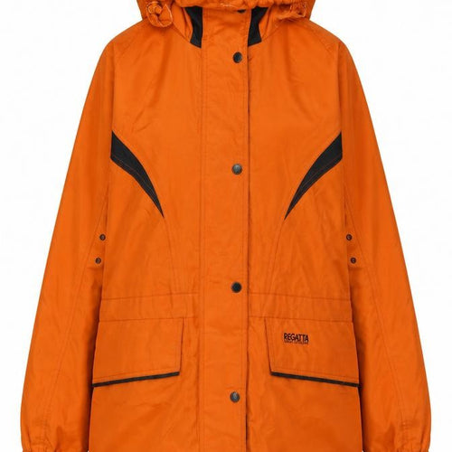 Regatta Women’s Orange S Hooded Waterproof Rain Jacket Outdoor
