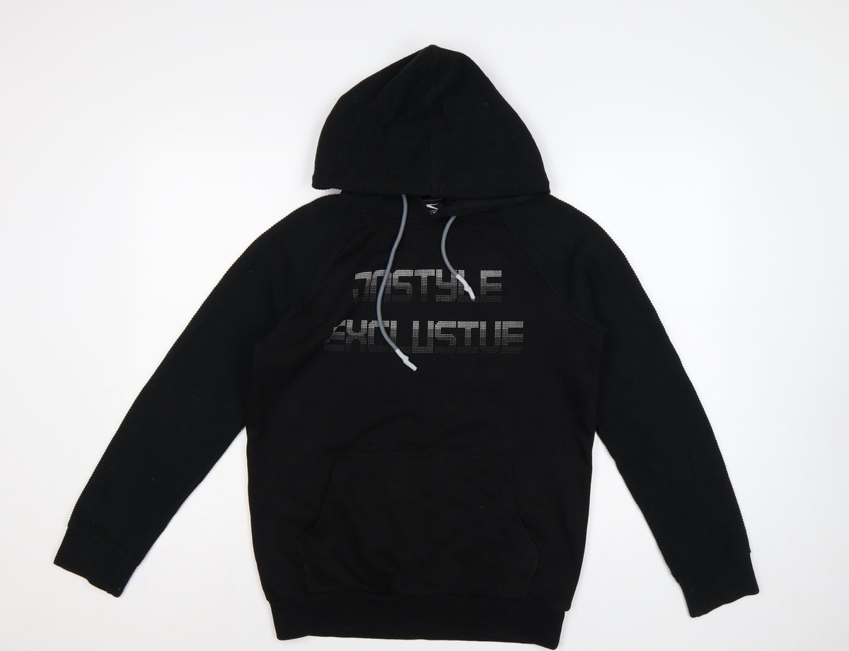 Slazenger Men's Black M Pullover Hoodie Graphic Print Pockets
