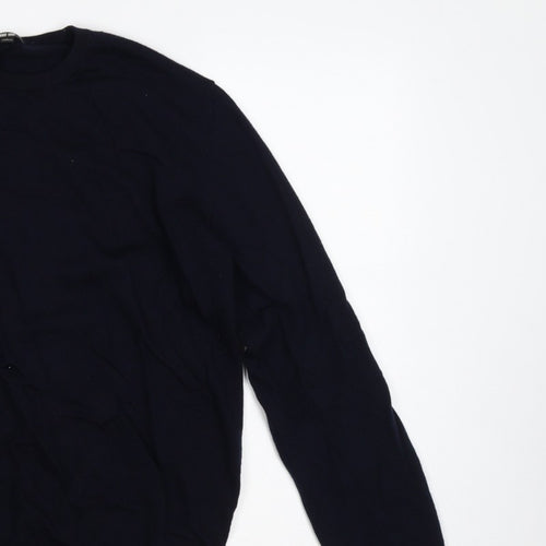 Uniqlo Men’s Navy Blue L Crew Neck Pullover Jumper Long Sleeve