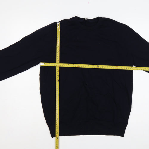 Uniqlo Men’s Navy Blue L Crew Neck Pullover Jumper Long Sleeve