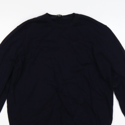 Uniqlo Men’s Navy Blue L Crew Neck Pullover Jumper Long Sleeve