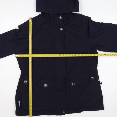 M&S Per Una Women’s Blue UK 16 Hooded Mid-Length Parka Coat
