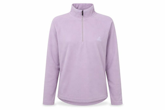 Front view of Craghoppers Women’s Lilac UK 10 Half Zip Fleece Pullover Sweatshirt