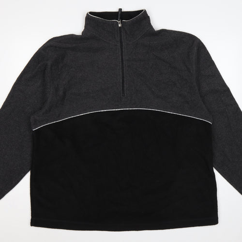GAP Men’s Multicoloured XL 1/4 Zip Fleece Pullover Sweatshirt