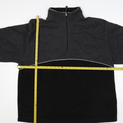 GAP Men’s Multicoloured XL 1/4 Zip Fleece Pullover Sweatshirt
