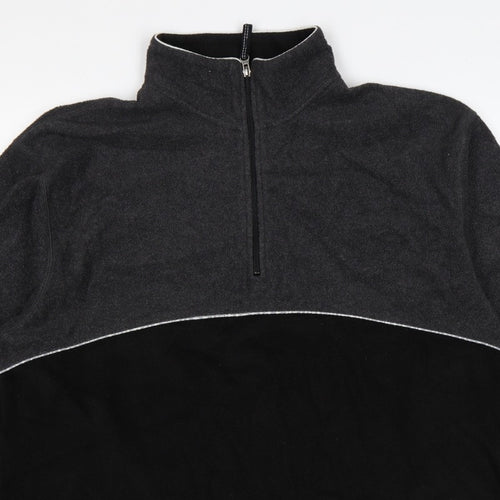 GAP Men’s Multicoloured XL 1/4 Zip Fleece Pullover Sweatshirt