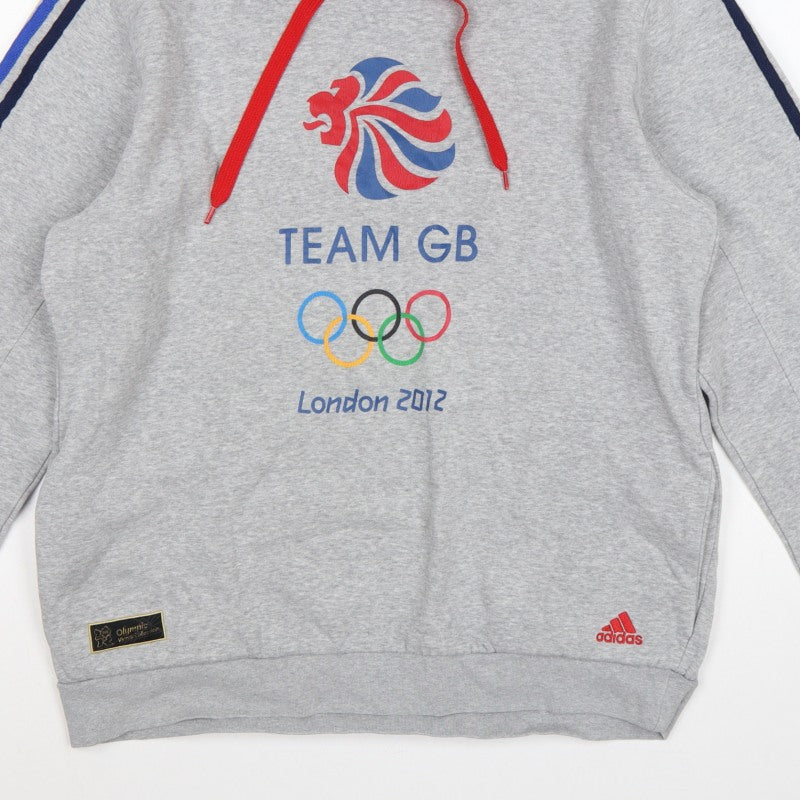 Adidas Men Grey XL Team GB London 2012 Olympic Pullover Hoodie