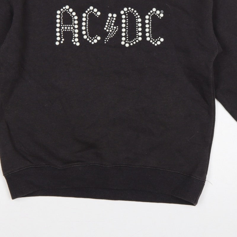 Additional view of AC/DC girls’ black pearl logo pullover sweatshirt 13-14 years