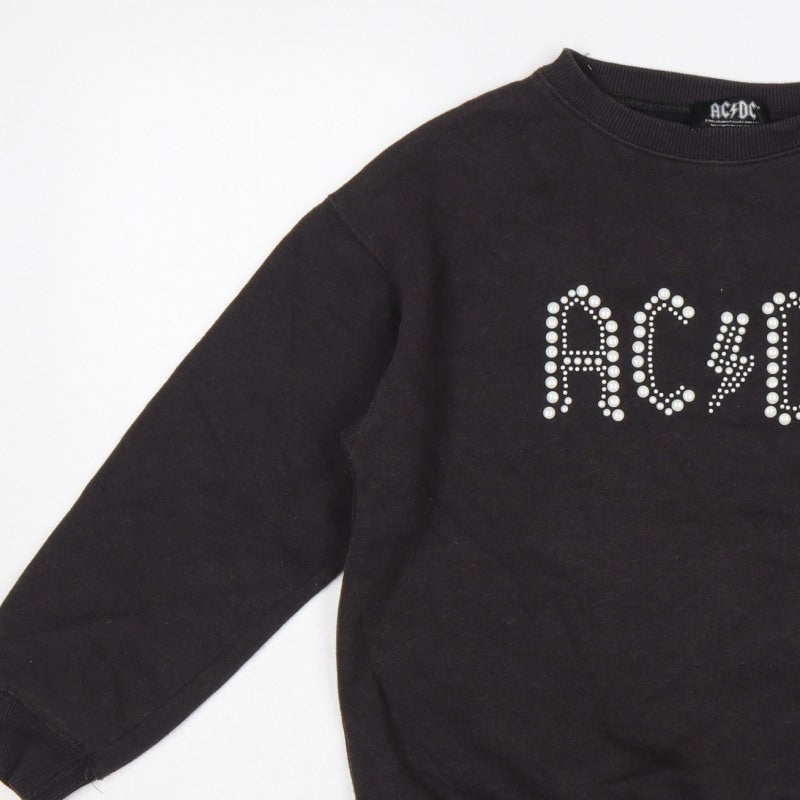 Additional view of AC/DC girls’ black pearl logo pullover sweatshirt 13-14 years