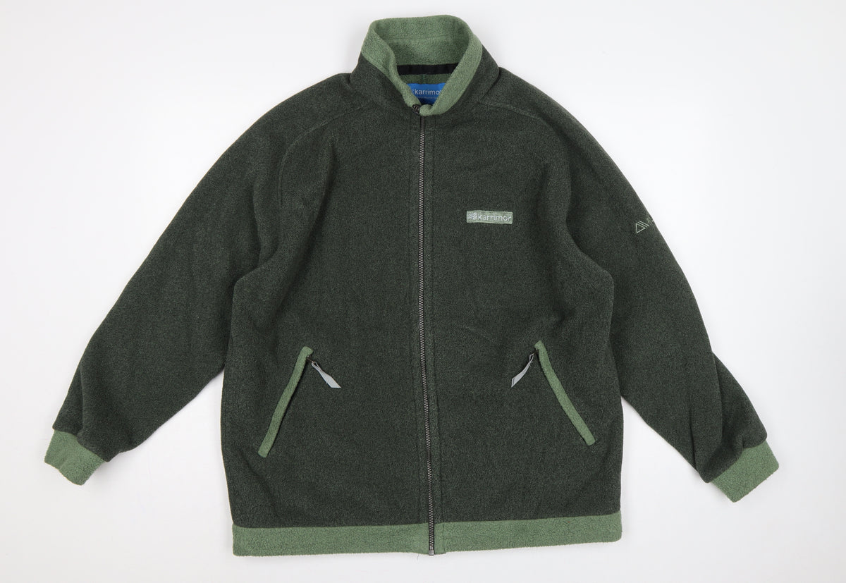Karrimor Men’s Green M Full Zip Fleece Jacket Hiking Outdoor