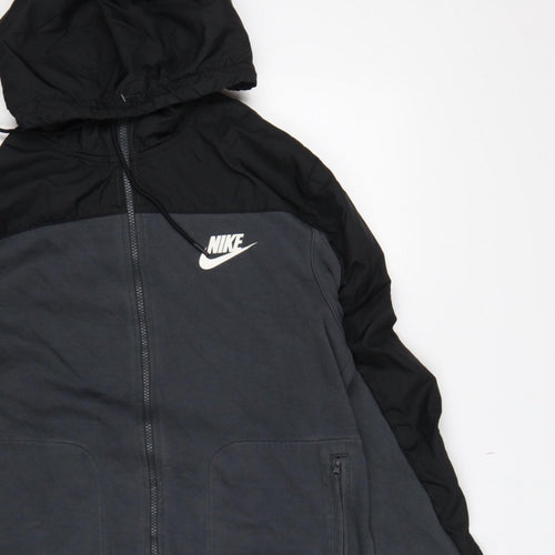 Nike Men’s Grey L Full Zip Hooded Sports Sweatshirt Jacket