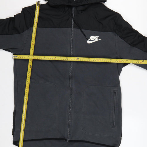 Nike Men’s Grey L Full Zip Hooded Sports Sweatshirt Jacket