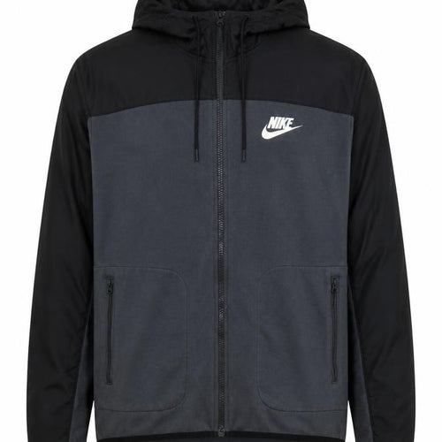 Nike Men’s Grey L Full Zip Hooded Sports Sweatshirt Jacket