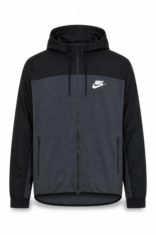 Nike Men’s Grey L Full Zip Hooded Sports Sweatshirt Jacket