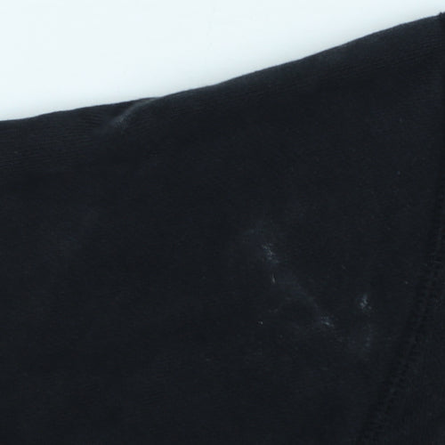 Uniqlo Men Black M Full Zip Cotton Hoodie Hooded Pockets
