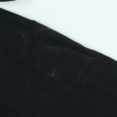 Uniqlo Men Black M Full Zip Cotton Hoodie Hooded Pockets