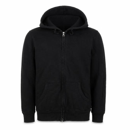 Uniqlo Men Black M Full Zip Cotton Hoodie Hooded Pockets