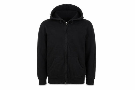 Uniqlo Men Black M Full Zip Cotton Hoodie Hooded Pockets