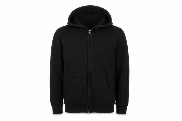 Uniqlo Men Black M Full Zip Cotton Hoodie Hooded Pockets