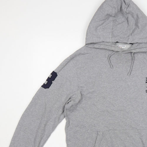 U.S. Polo Assn. Men’s Grey L Pullover Hoodie Embroidered Logo