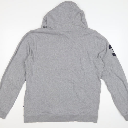 U.S. Polo Assn. Men’s Grey L Pullover Hoodie Embroidered Logo