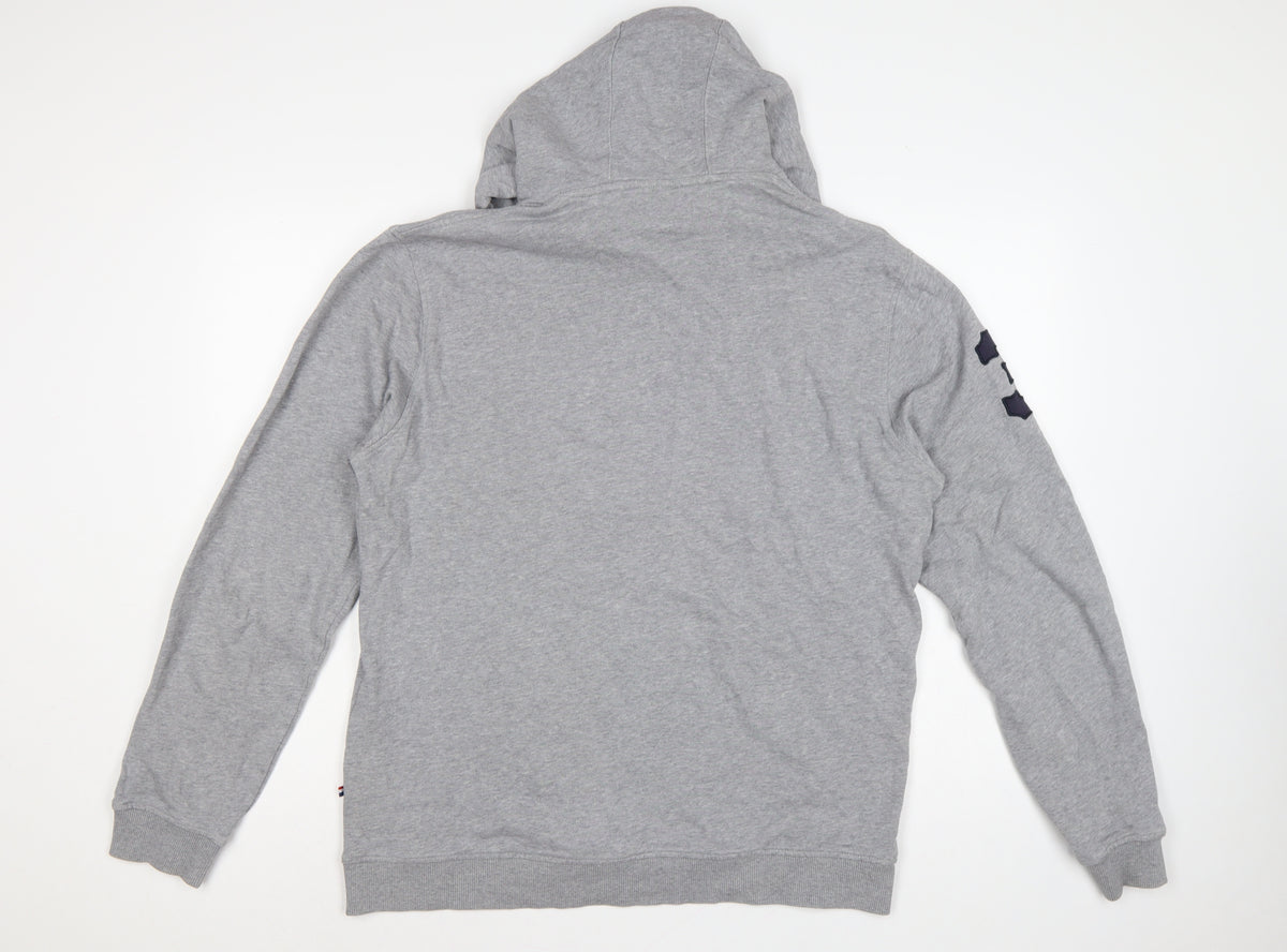 U.S. Polo Assn. Men’s Grey L Pullover Hoodie Embroidered Logo