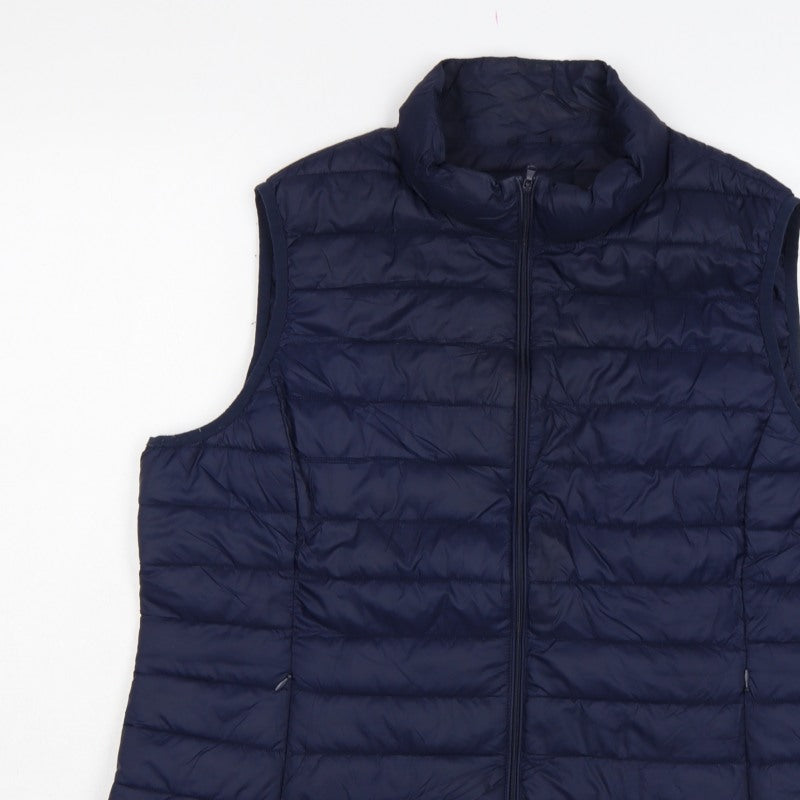 St. Bernard Womens Blue UK 22 Quilted Puffer Bodywarmer Waistcoat