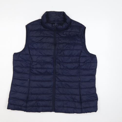 St. Bernard Womens Blue UK 22 Quilted Puffer Bodywarmer Waistcoat