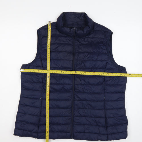 St. Bernard Womens Blue UK 22 Quilted Puffer Bodywarmer Waistcoat