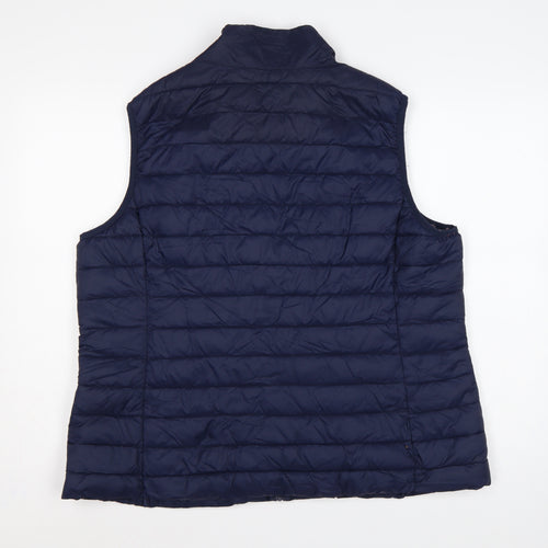 St. Bernard Womens Blue UK 22 Quilted Puffer Bodywarmer Waistcoat