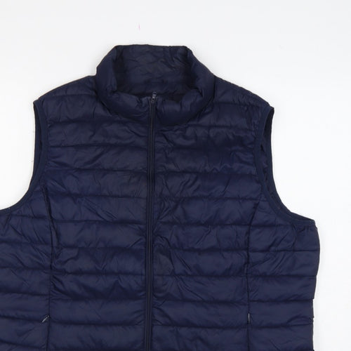 St. Bernard Womens Blue UK 22 Quilted Puffer Bodywarmer Waistcoat