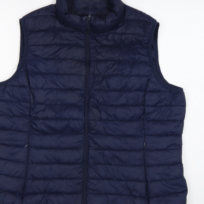 St. Bernard Womens Blue UK 22 Quilted Puffer Bodywarmer Waistcoat