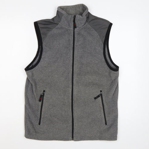 Old Navy Men’s Grey M Fleece Full Zip Outdoor Waistcoat Gilet