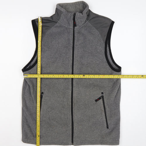 Old Navy Men’s Grey M Fleece Full Zip Outdoor Waistcoat Gilet