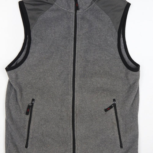 Old Navy Men’s Grey M Fleece Full Zip Outdoor Waistcoat Gilet