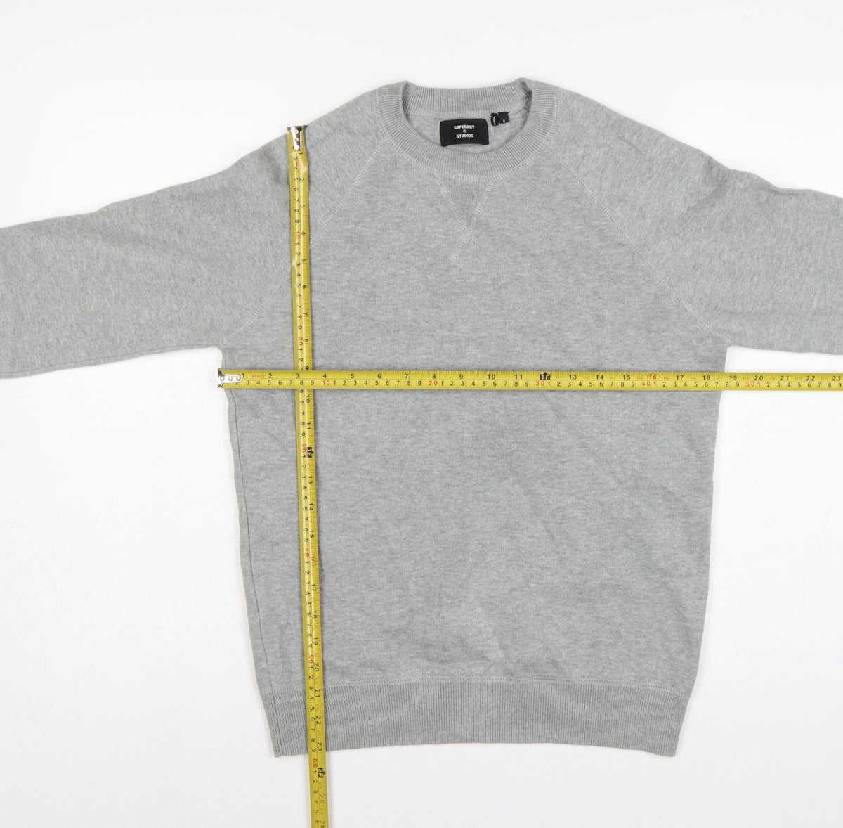 Superdry Studios Men's Grey S Crew Neck Pullover Sweatshirt