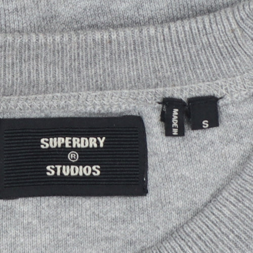 Superdry Studios Men's Grey S Crew Neck Pullover Sweatshirt