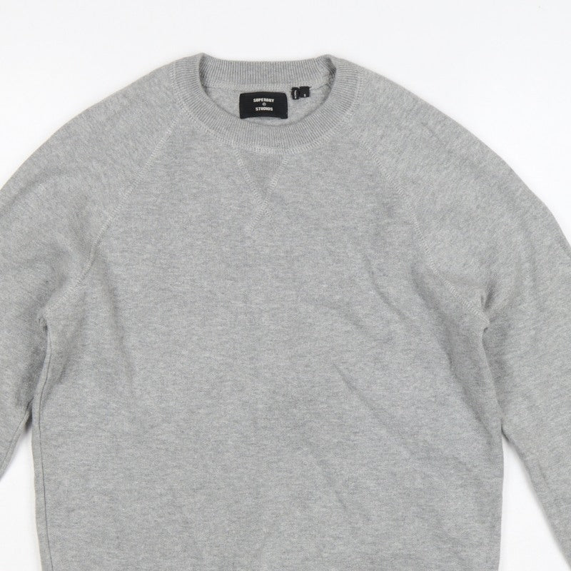 Superdry Studios Men's Grey S Crew Neck Pullover Sweatshirt