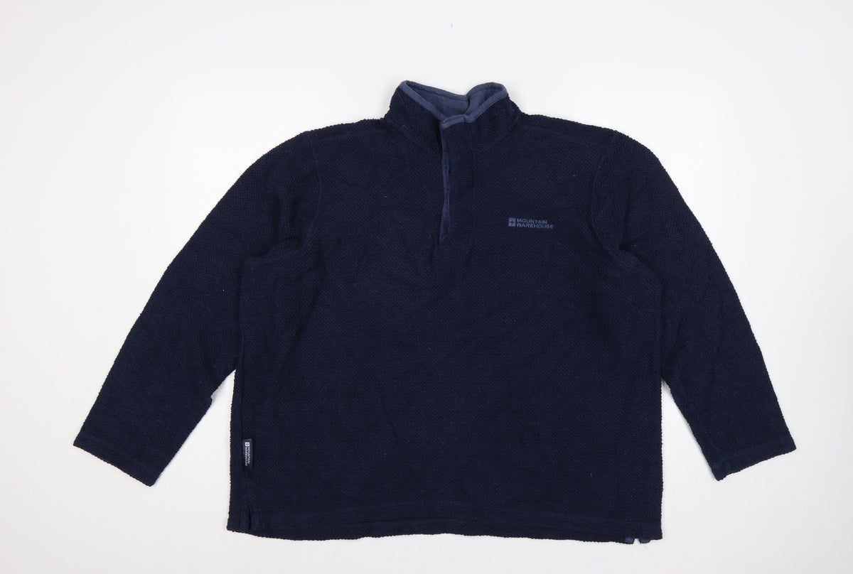 Mountain Warehouse Men’s Blue XL 1/4 Zip Fleece Sweatshirt