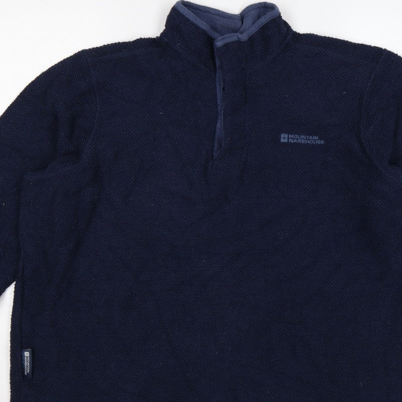 Mountain Warehouse Men’s Blue XL 1/4 Zip Fleece Sweatshirt