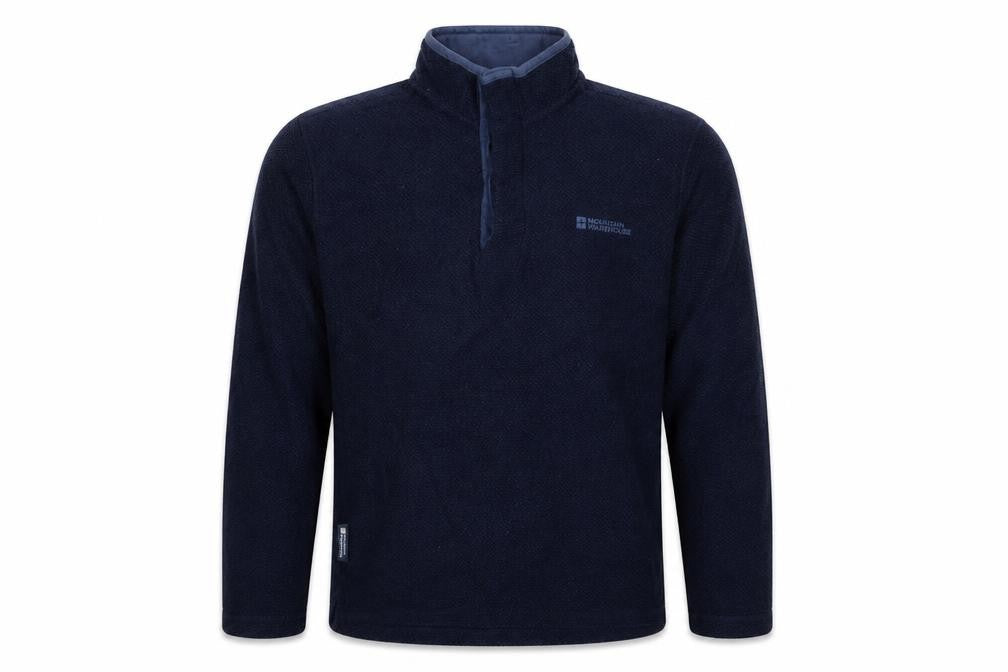 Mountain Warehouse Men’s Blue XL 1/4 Zip Fleece Sweatshirt