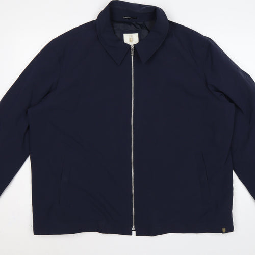 Marks and Spencer Men’s Blue 3XL Zip Front Lined Basic Jacket