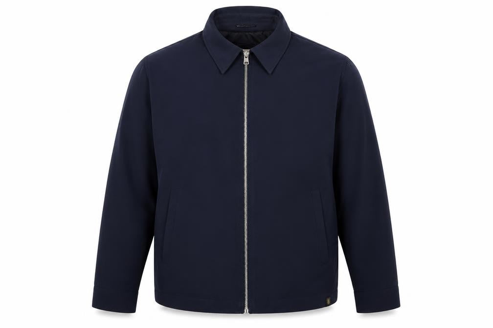 Marks and Spencer Men’s Blue 3XL Zip Front Lined Basic Jacket