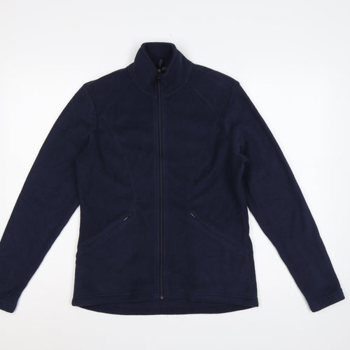 Marks and Spencer Women Blue UK 10 Fleece Full Zip Basic Jacket