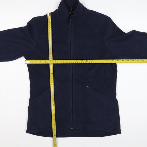 Marks and Spencer Women Blue UK 10 Fleece Full Zip Basic Jacket