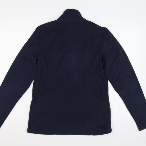 Marks and Spencer Women Blue UK 10 Fleece Full Zip Basic Jacket