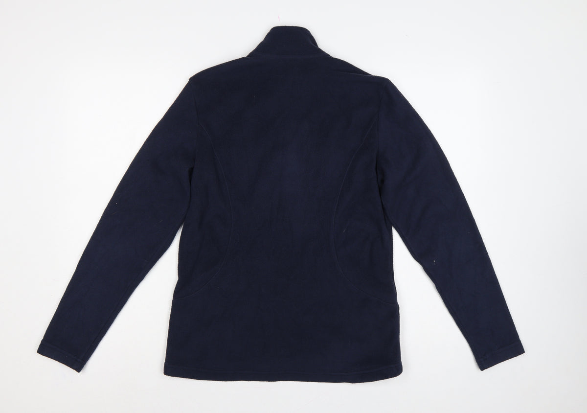 Marks and Spencer Women Blue UK 10 Fleece Full Zip Basic Jacket