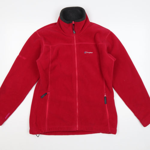 Berghaus Women Red Size 12 Full Zip Fleece Jacket Outdoor