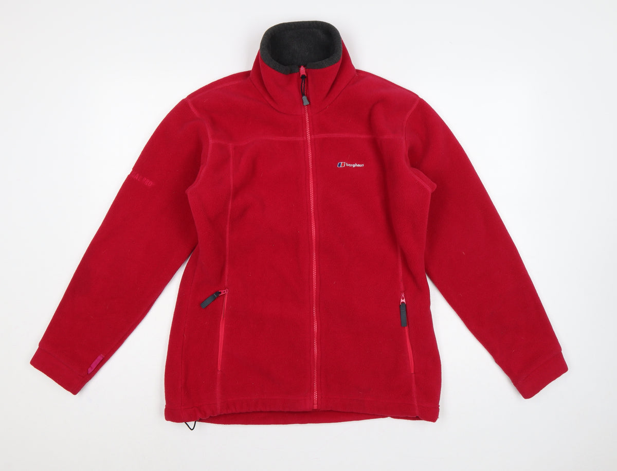 Berghaus Women Red Size 12 Full Zip Fleece Jacket Outdoor