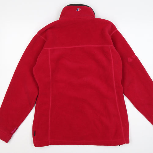Berghaus Women Red Size 12 Full Zip Fleece Jacket Outdoor
